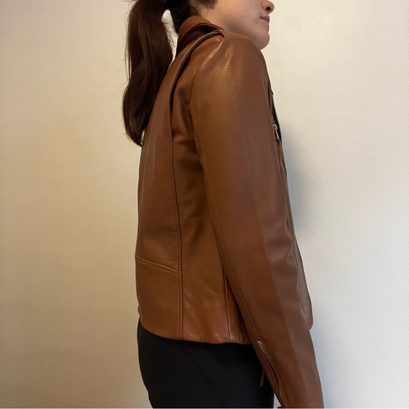 Mango Real Leather Jacket - Picture 6 of 8